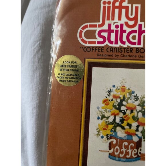 Jiffy Stitchery Coffee Canister Bouquet Needlepoint Kit Designed By Charlene Ger - Picture 13 of 14